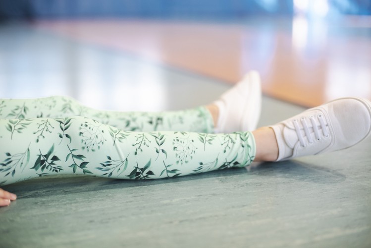 Long Leggings for Kids - Green Mint - For Sport and Everyday