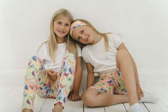 Long Leggings for Kids - Butterflies