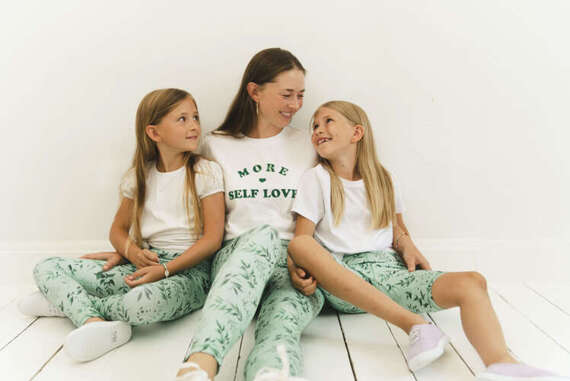 Long Leggings for Kids - Green Mint