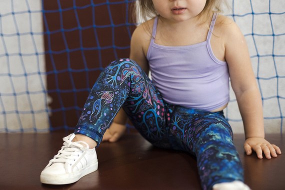 Long Leggings for Kids - Neon Splash