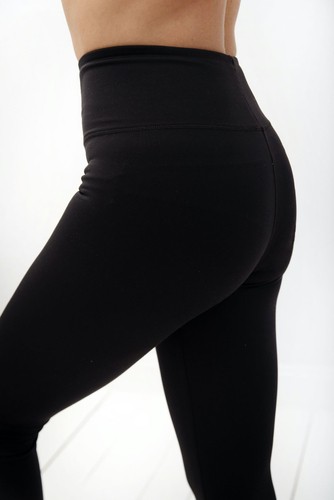 Long Leggings with High Waist - Black