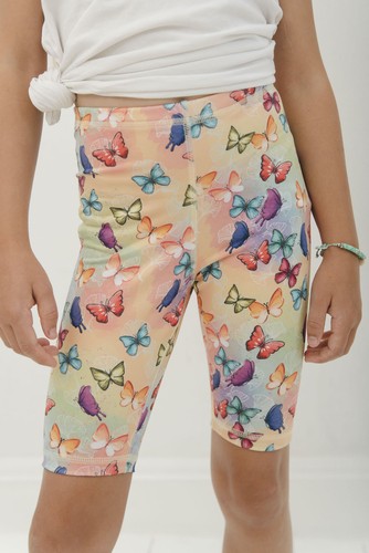 Short Leggings for Kids - Butterflies