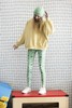 Long Leggings with High Waist - Mint Green