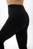 Long Leggings with High Waist - Black