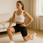 Krótkie Legginsy z Wysokim Stanem - Czarne