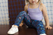 Long Leggings for Kids - Neon Splash