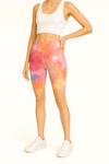 Krótkie Legginsy z Wysokim Stanem - Aquarelle