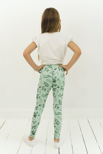 Long Leggings for Kids - Green Mint