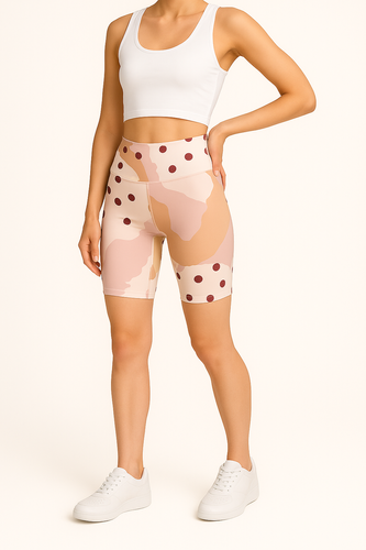 Short Leggings with High Waist - Cinnamon Muffin