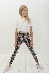 Long Leggings for Kids - Hummingbirds and Flowers