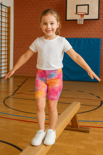 Krótkie Legginsy Dziecięce - Aquarelle