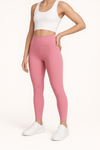 Długie Legginsy z Wysokim Stanem - Rose Bloom