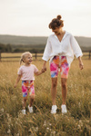 Krótkie Legginsy z Wysokim Stanem - Aquarelle